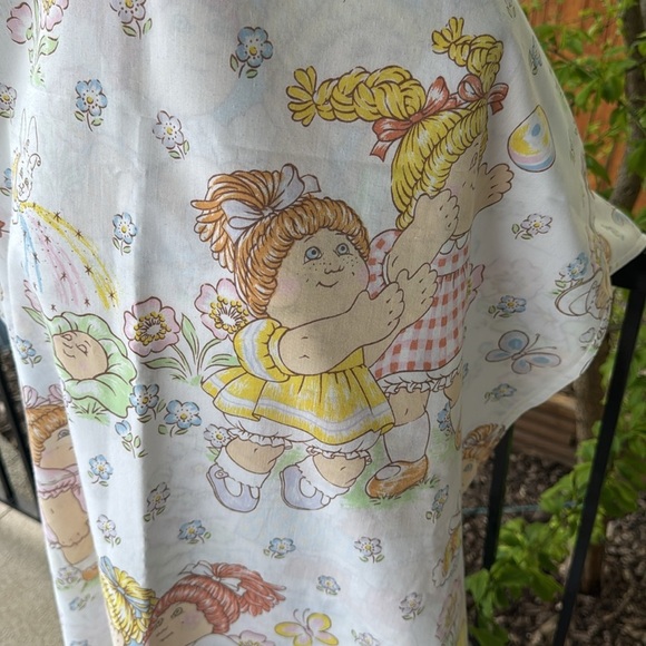 Vintage 1983 twin size Cabbage Patch Kids flat bed sheet - Picture 2 of 7